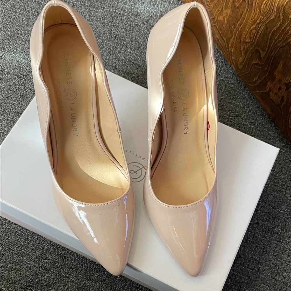Chinese Laundry Nude Patent Heels